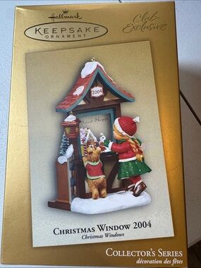 Hallmark Toy Shop Window Ornament - Girl & Dog